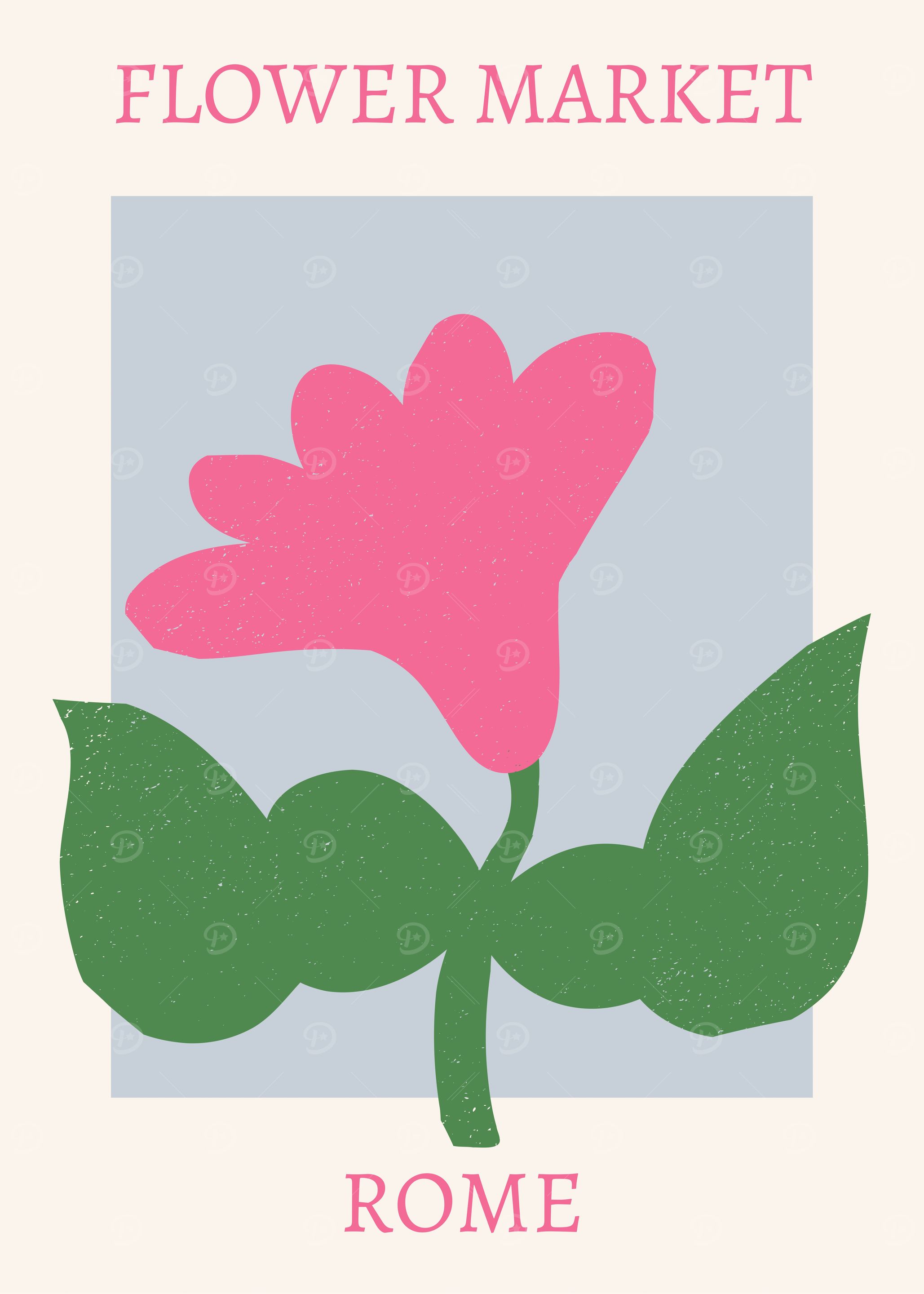 Flower Market Rome Minimalist Art