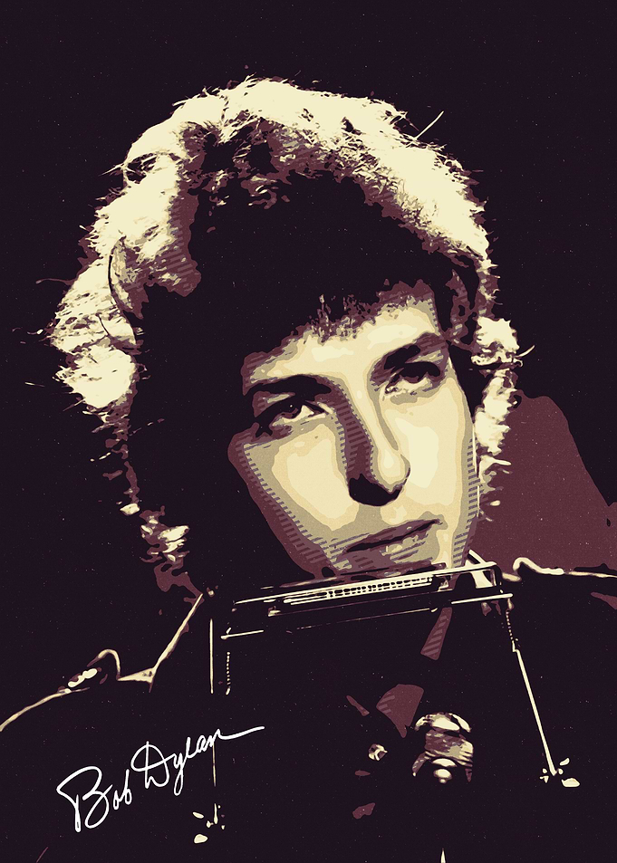 Bob Dylan Retro Art