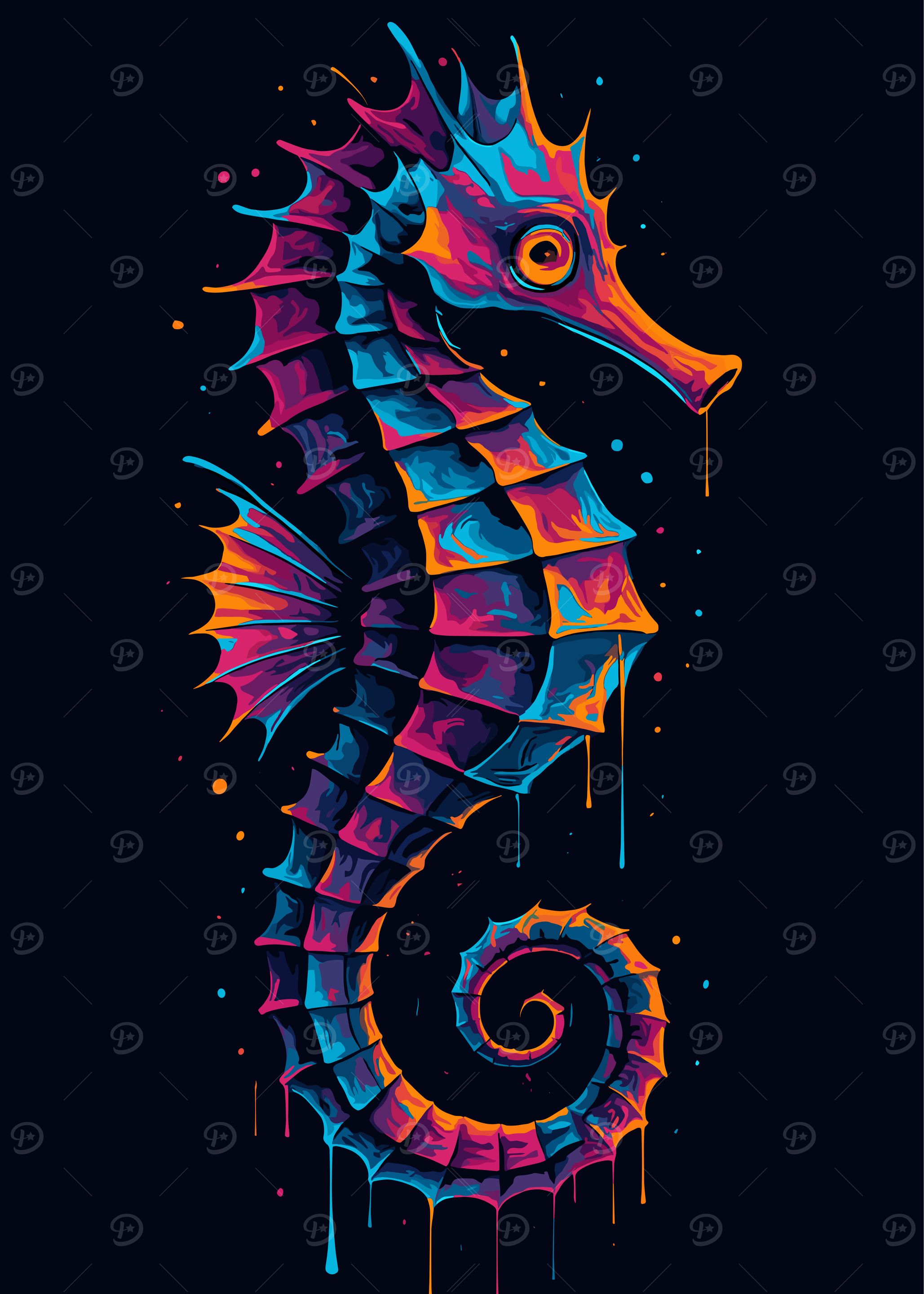 Colorful Seahorse