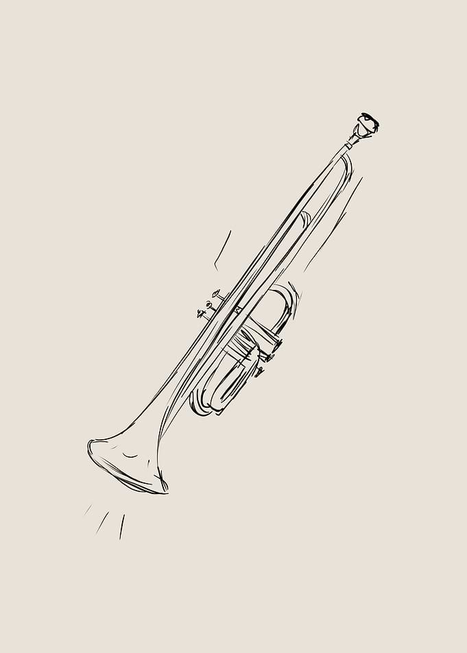 Trumpet Line Art