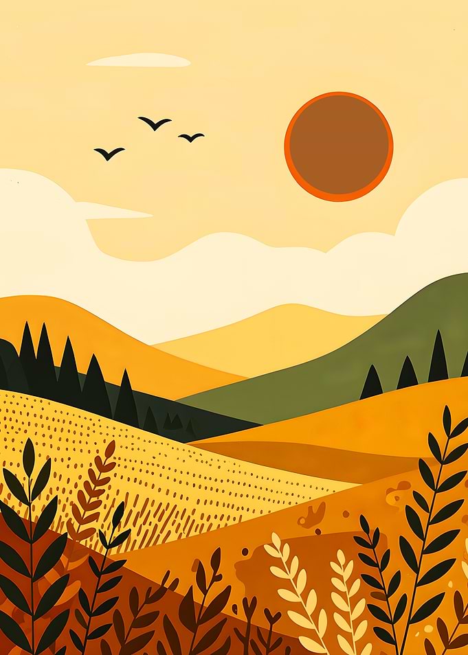Autumn Landscape Illustration