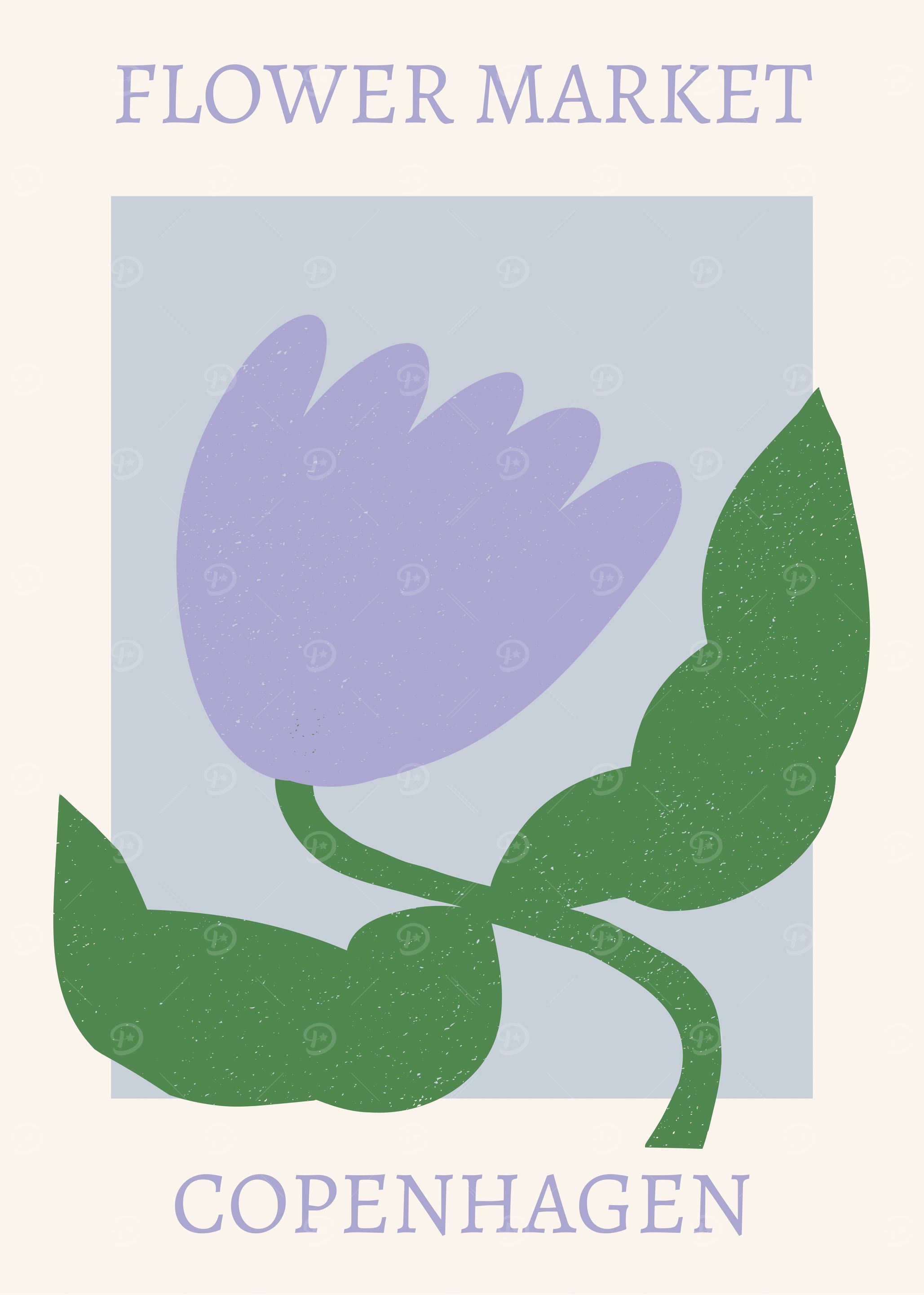 Flower Market Copenhagen Art Print