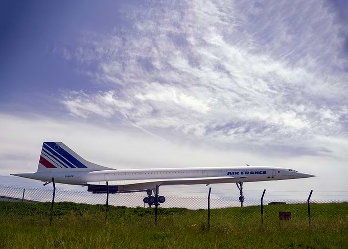Air France Concorde Airplane on Display