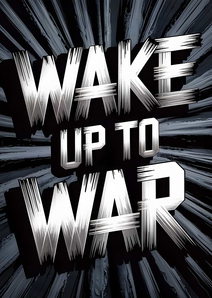 Wake Up To War Text Art