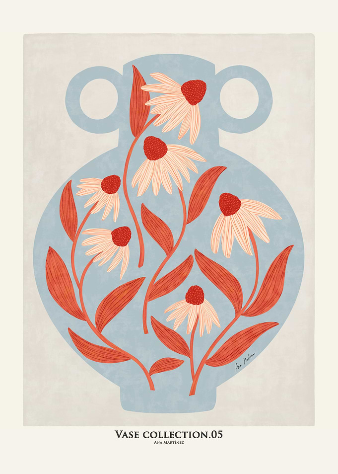 Floral Vase Collection.05 Art Print