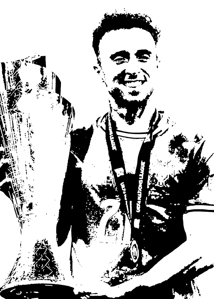 Diogo Jota with Trophy