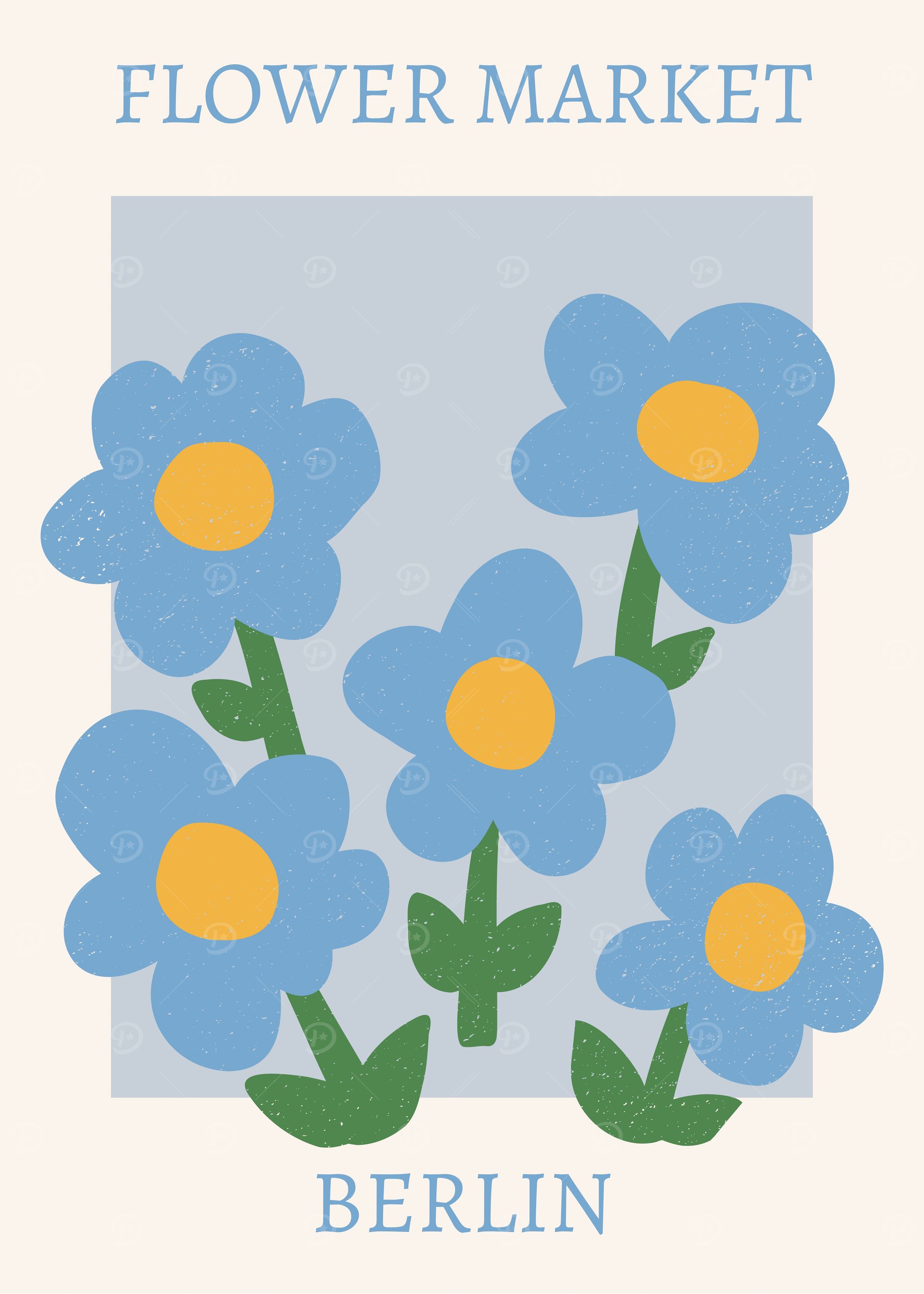 Flower Market Berlin Art Print
