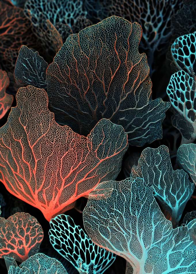 Abstract Coral Reef Pattern