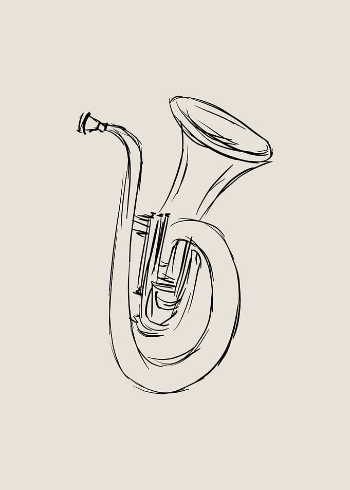 Tuba Line Art