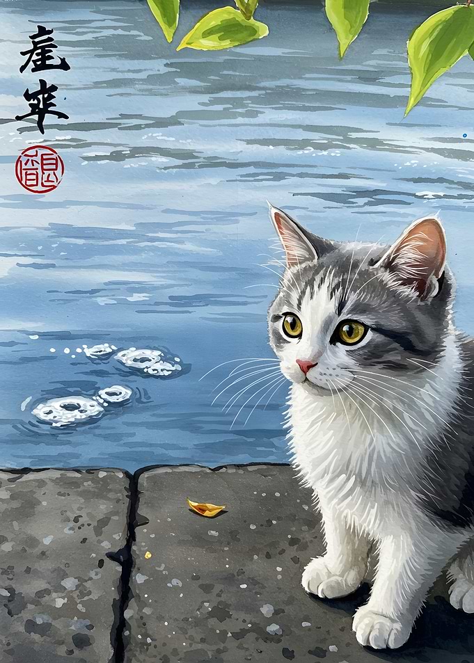Cat by the Water