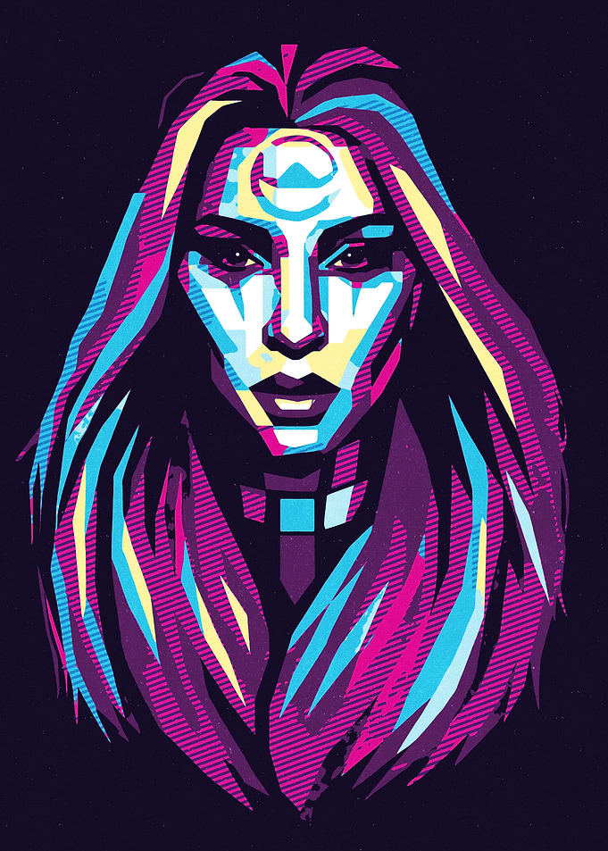 lady gaga Retro Art
