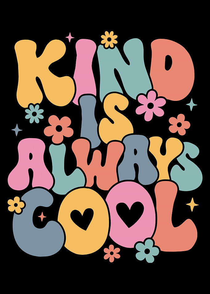 Kind is Always Cool Retro Design
