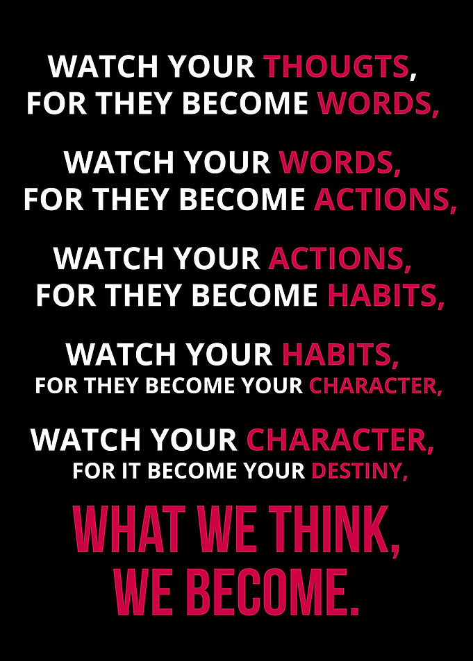 Inspirational Quote: Thoughts Become Destiny