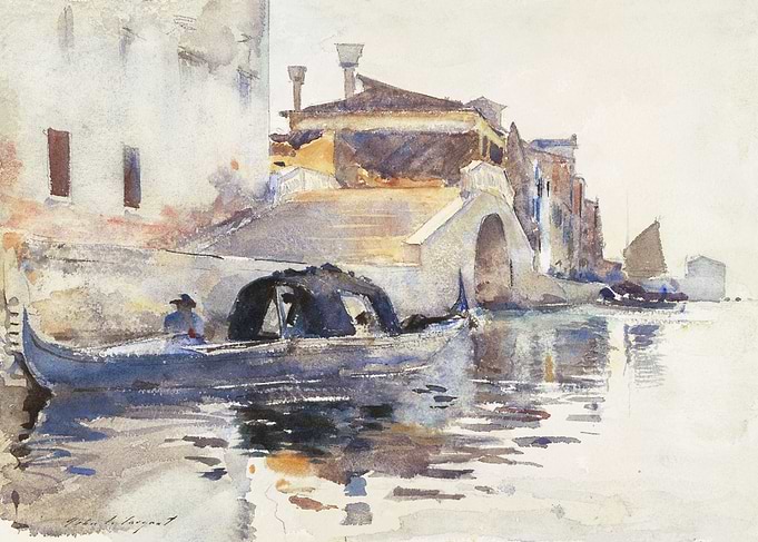 Venice Canal Watercolor Painting