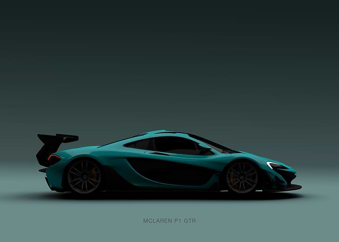 McLaren P1 GTR - Cyan Landscape