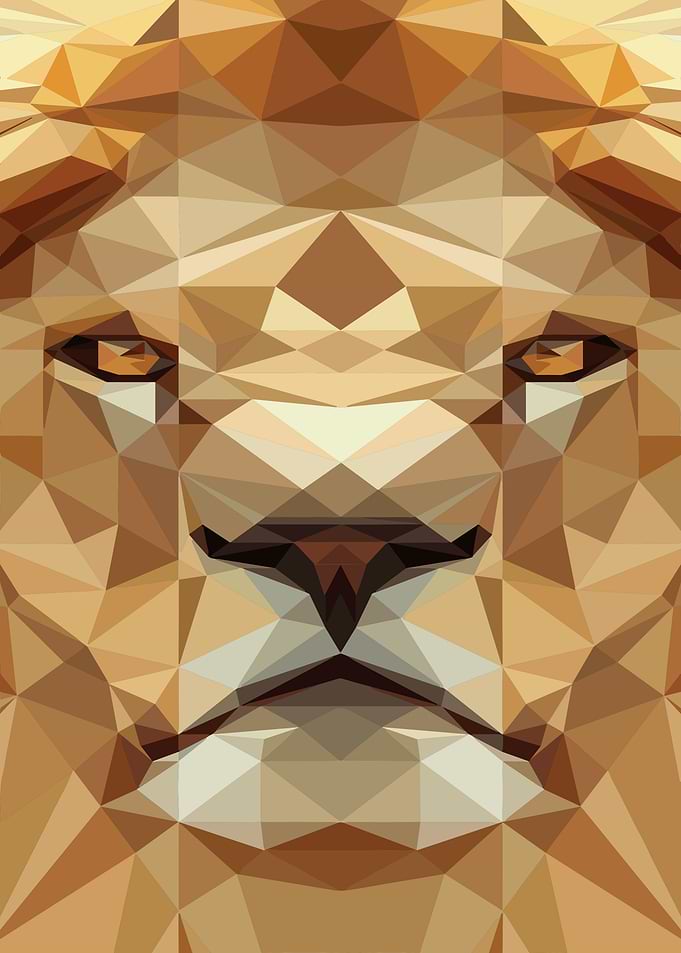 Geometric Lion Portrait
