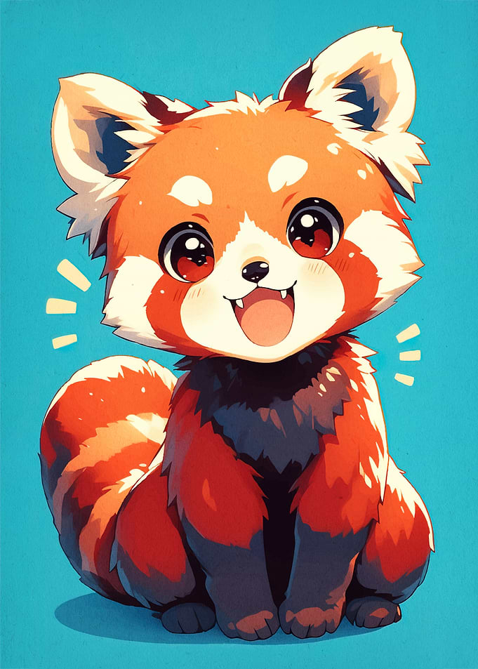 Cute Red Panda Cartoon