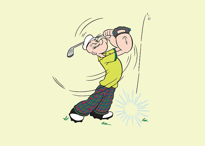 Popeye the Sailor Golfing