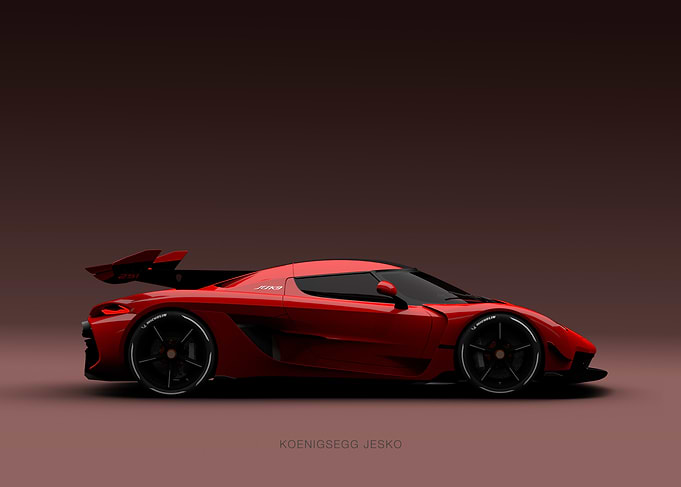 Koenigsegg Jesko Red Landscape