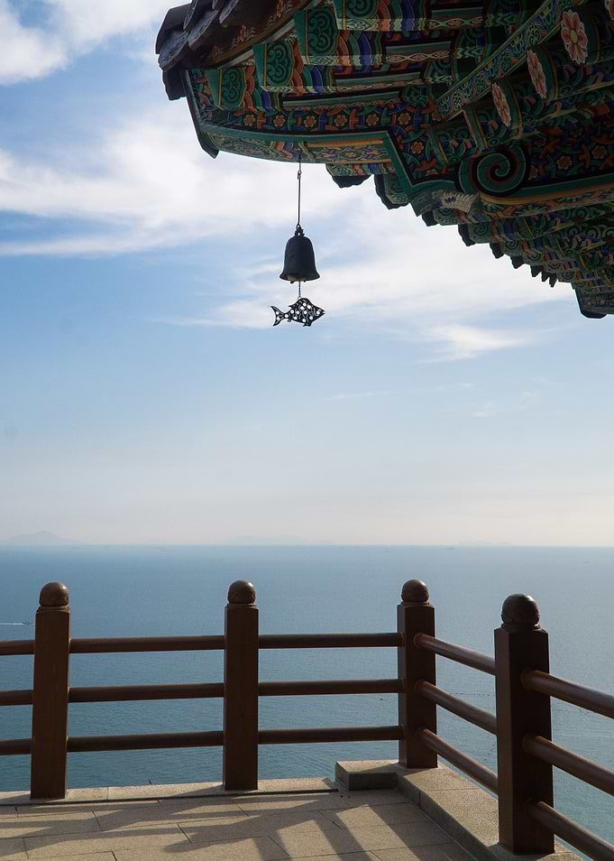 Korean buddhist temple fish bell