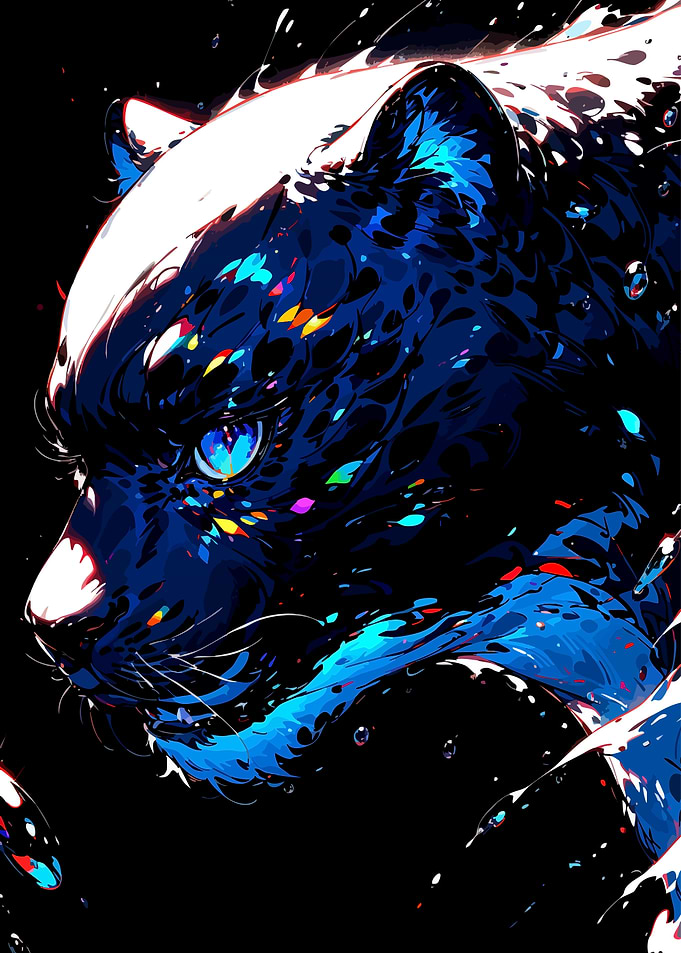 Abstract Panther Digital Art