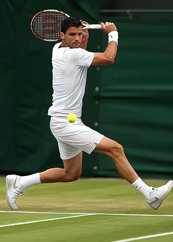 Tennis Player in Action