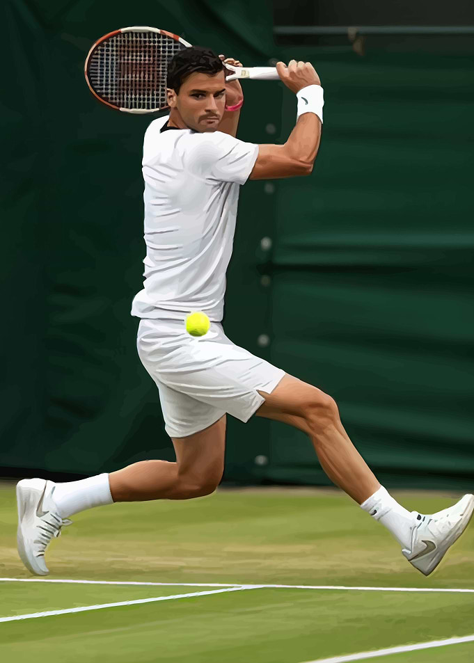 Tennis Player in Action