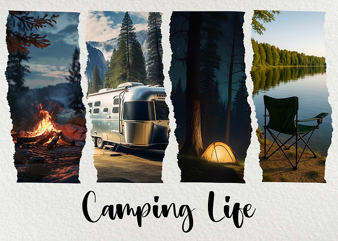 Camping Life Collage