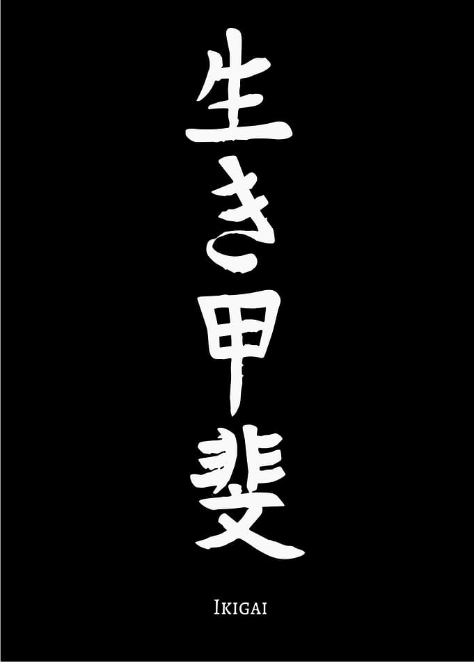 Ikigai Japanese Calligraphy Art