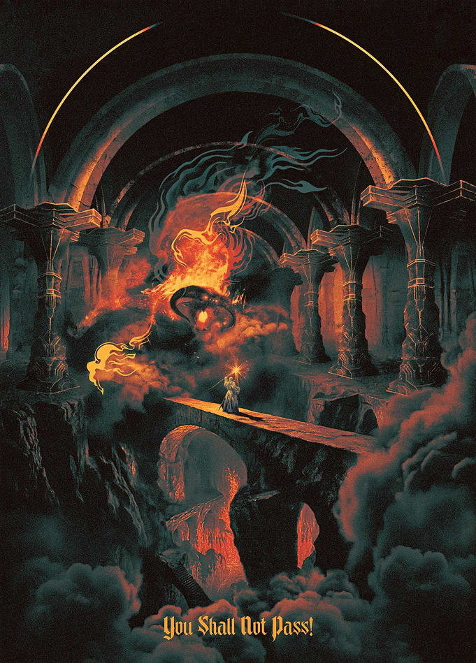 Gandalf's Stand: Moria's Fiery Abyss