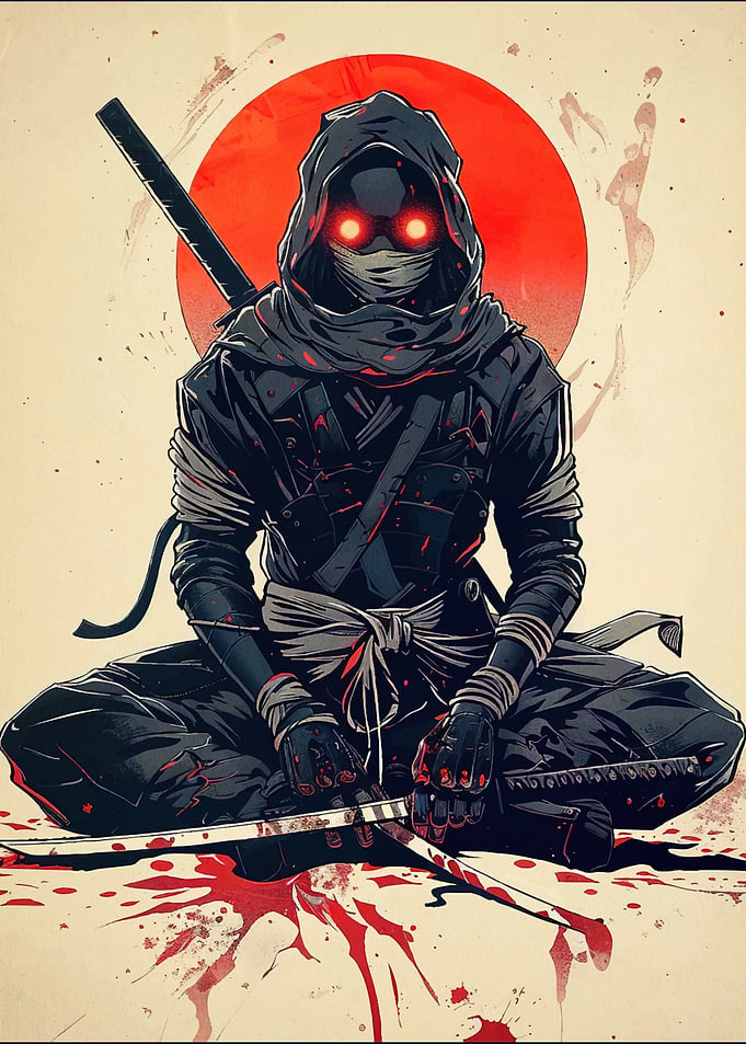Ninja Katana Red Eyes