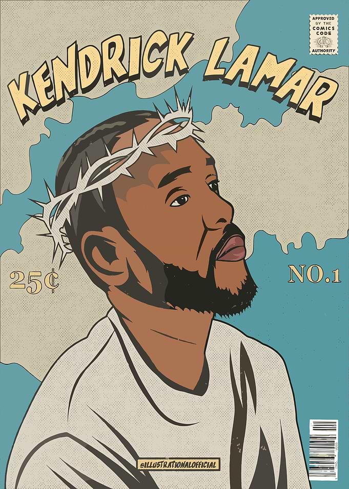 Kendrick Lamar Comic Book Cover Art