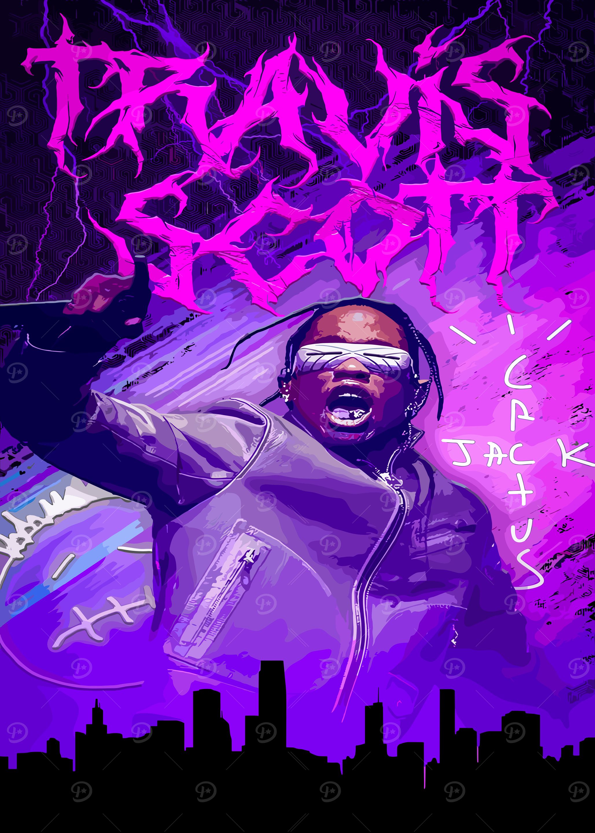 Travis Scott Cactus Jack Purple Poster