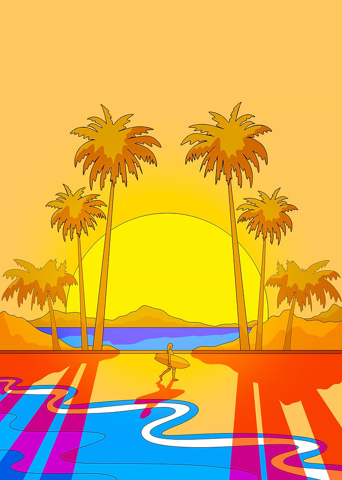 Summer sun beach