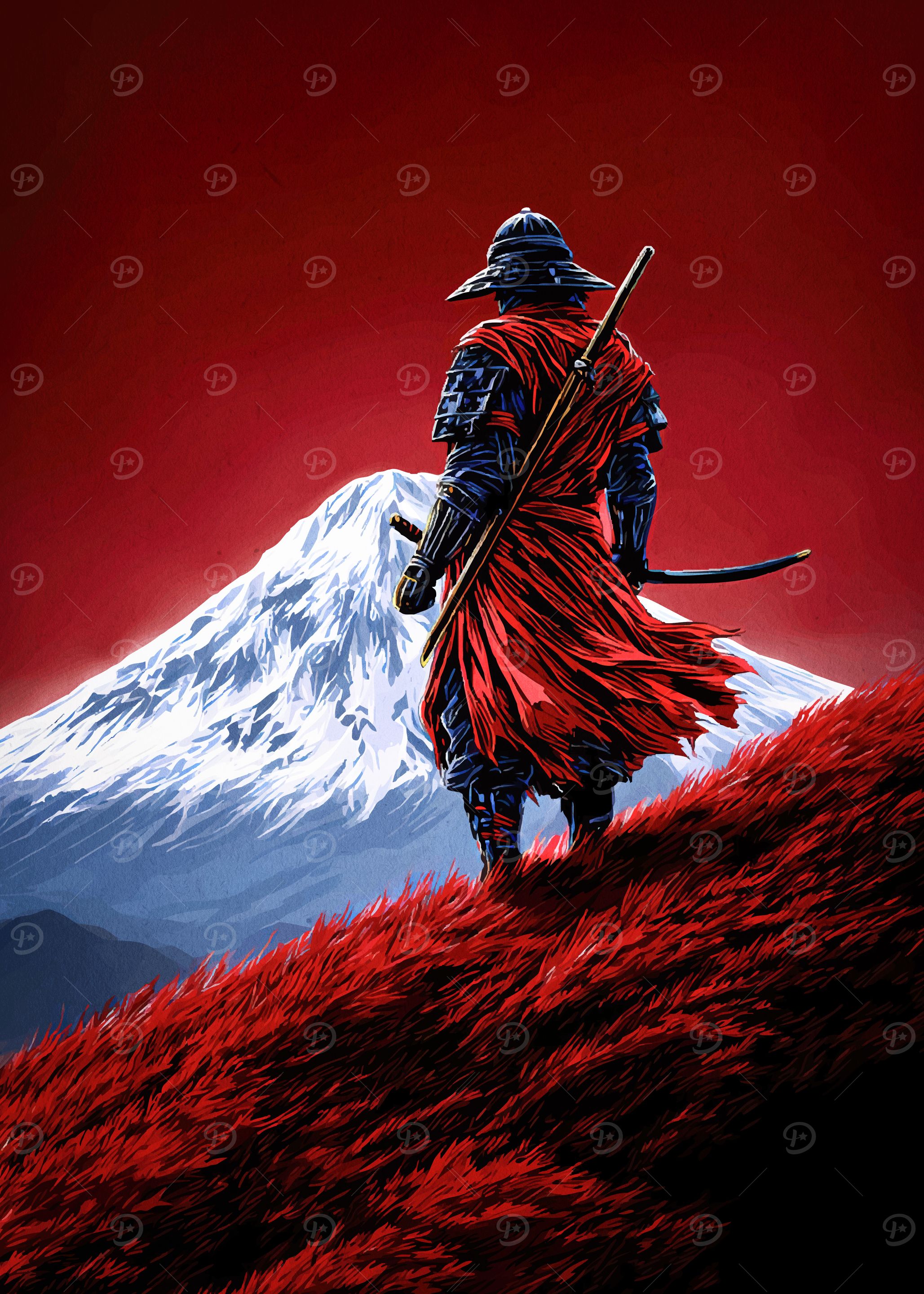 Samurai Warrior Mount Fuji