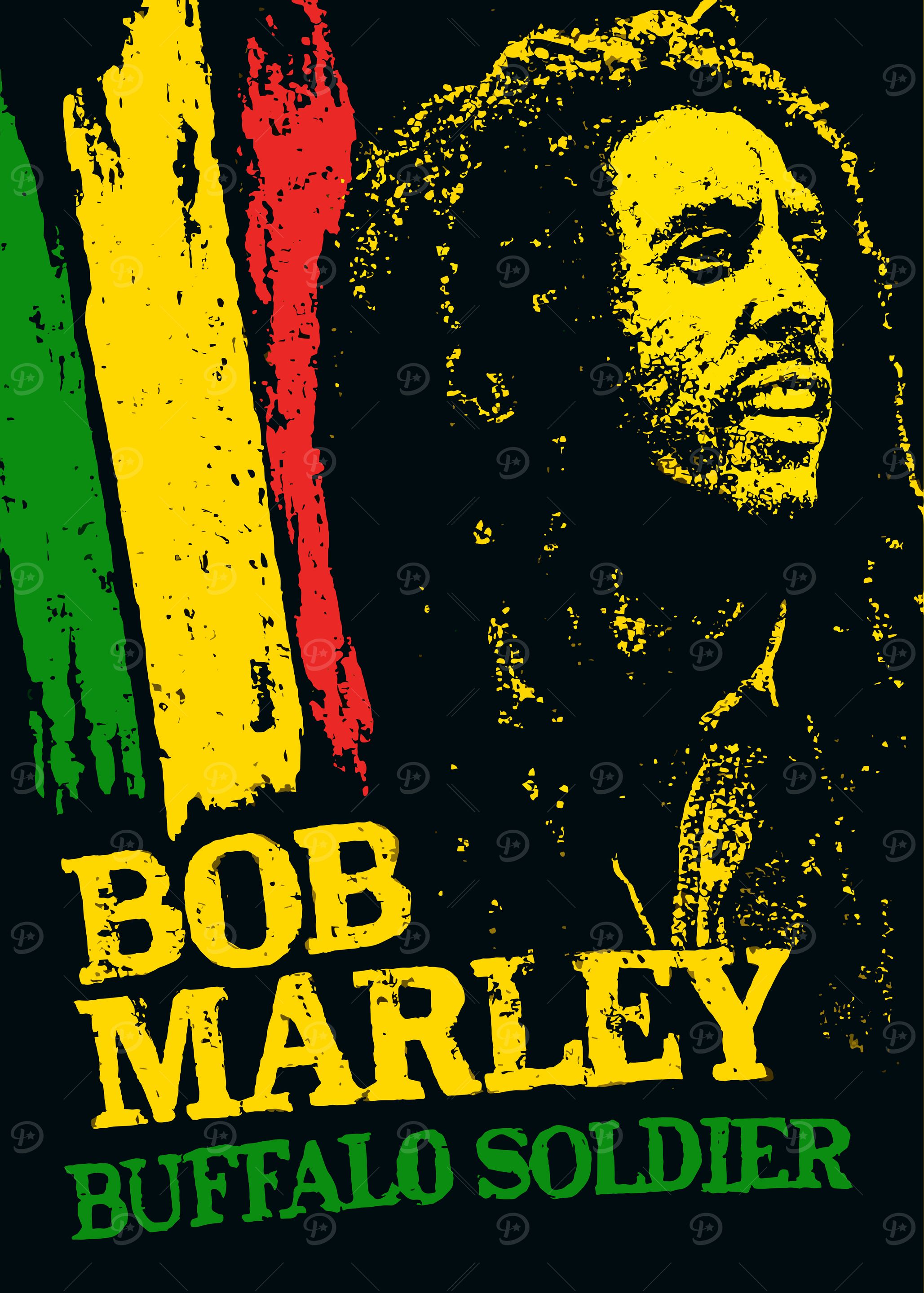 Bob Marley Buffalo Soldier Portrait