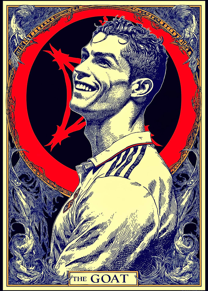 The GOAT Soccer Game Tarot Art Nouveau