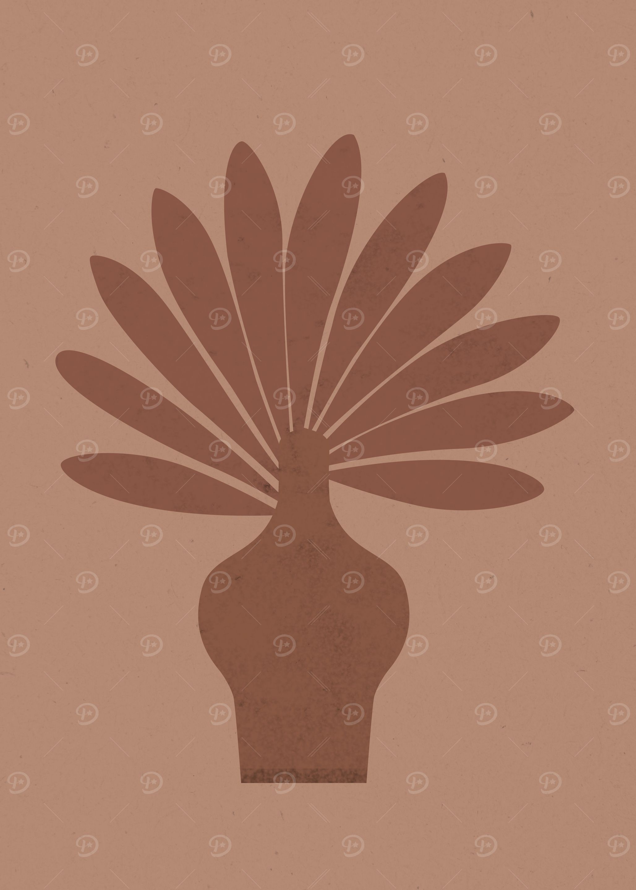 Boho Terracotta Vase Floral