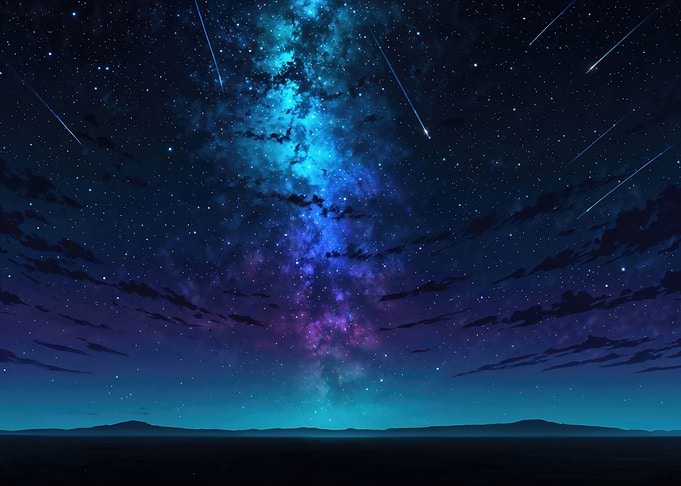 Night Sky with Shooting Stars