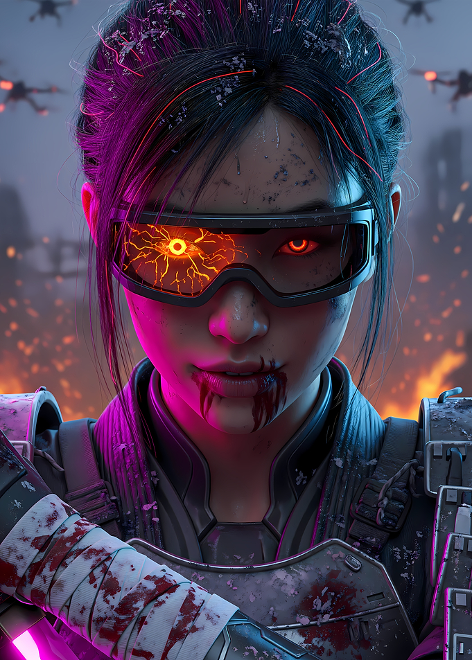 Cyberpunk Samurai Girl