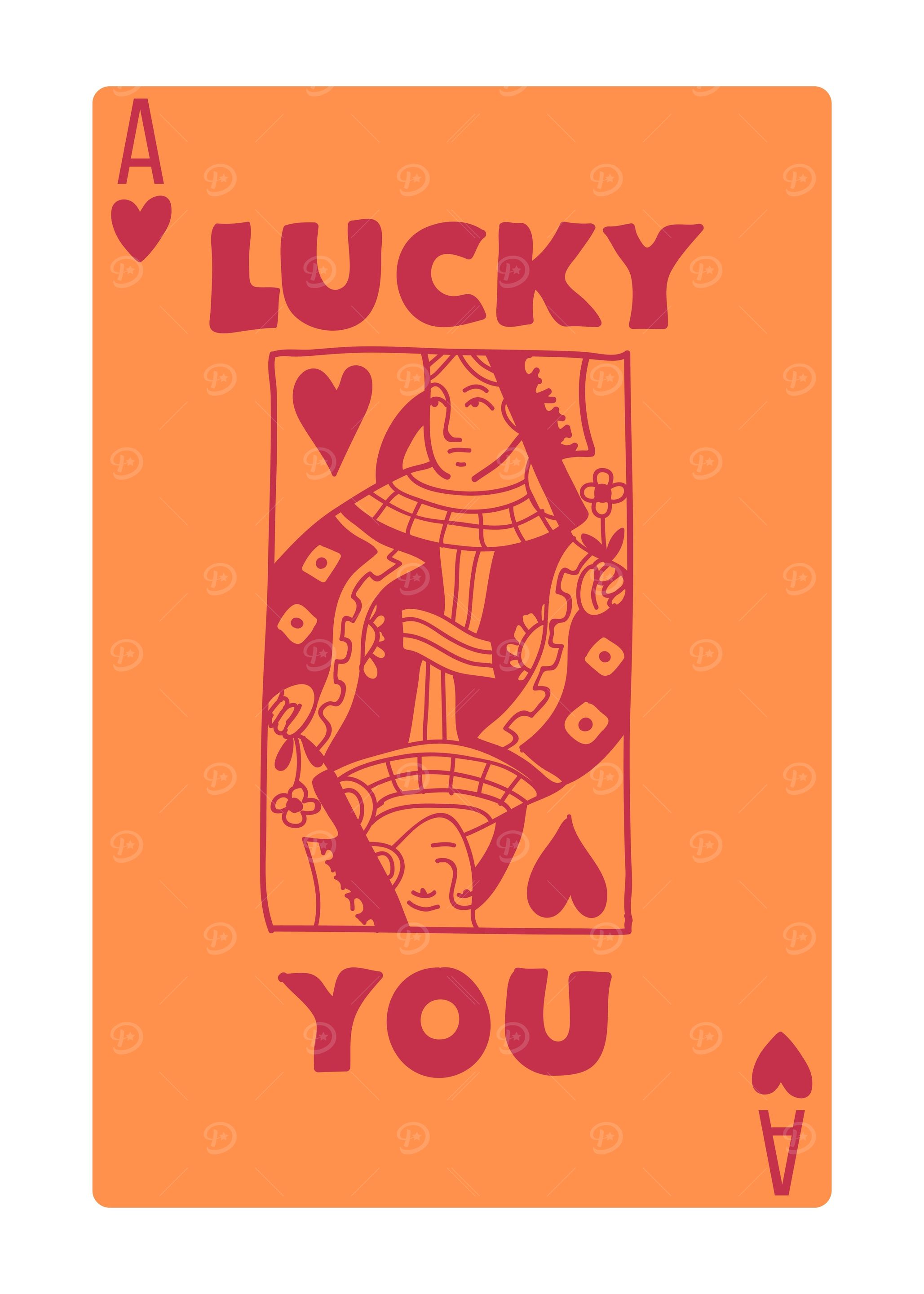 Lucky You Ace of Hearts Card