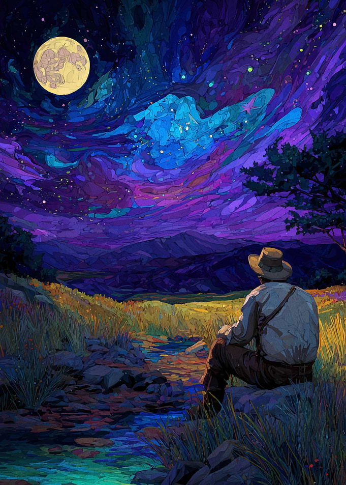 Night Watcher Landscape Painting