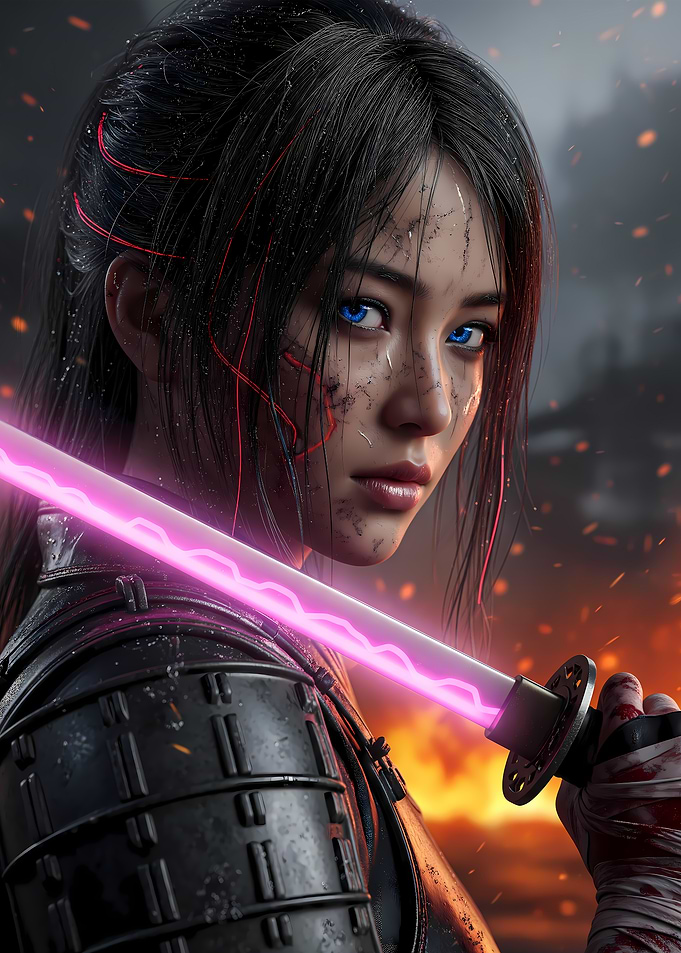 Cyberpunk Samurai Girl