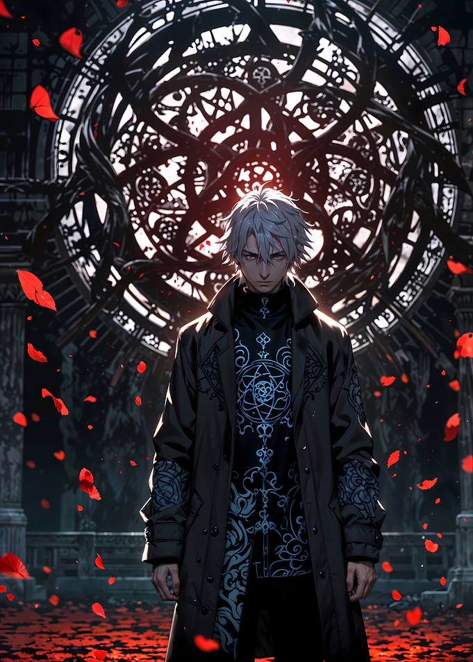 Mystic Sorcerer in Ancient Temple