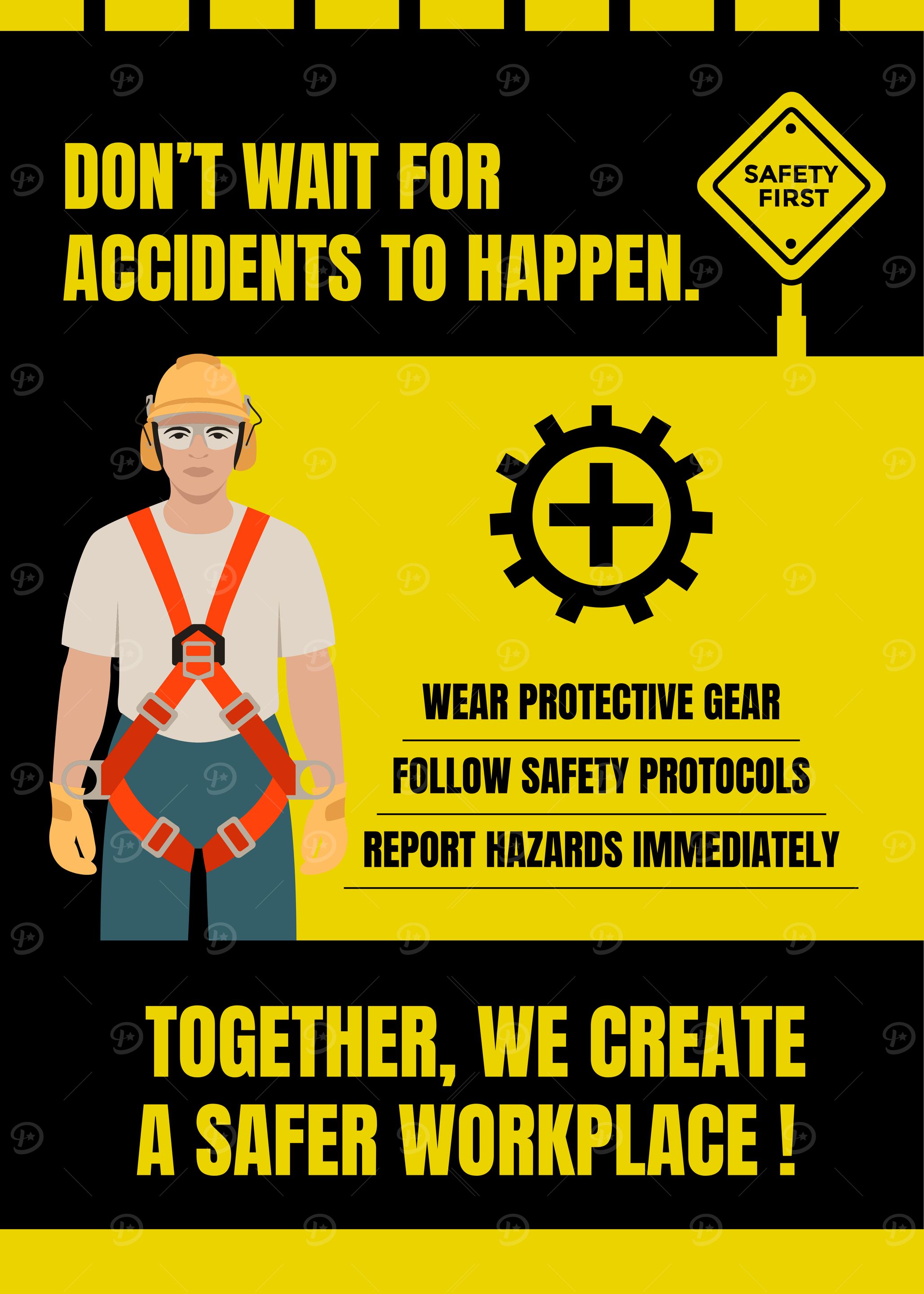 Workplace Safety First Poster