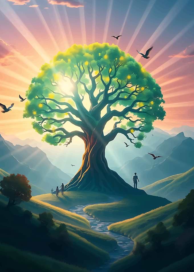 Magical Tree of Life Landscape