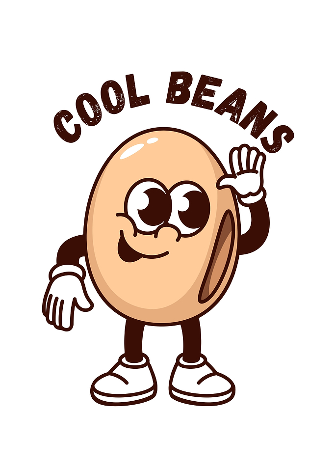 Cool Beans Cartoon Character Illustration