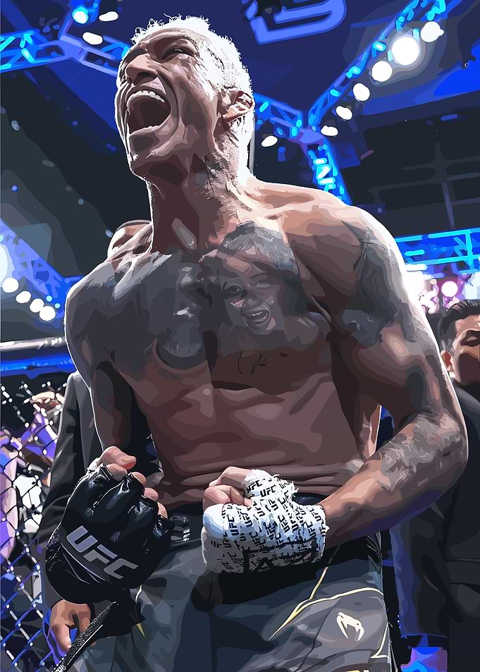 Charles Oliveira MMA Fighter Celebration
