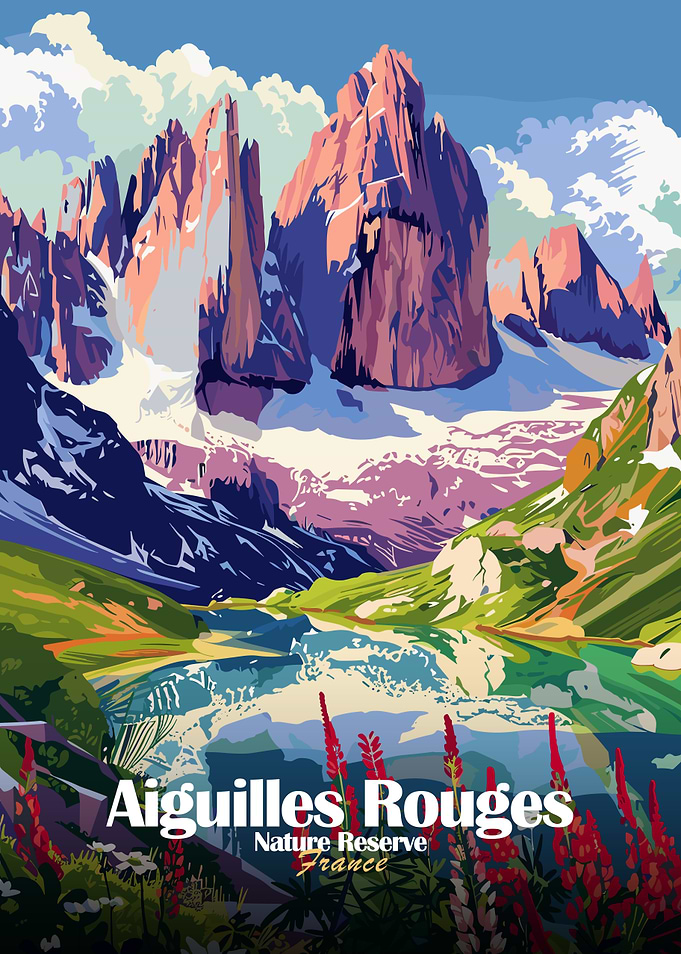 Aiguilles Rouges Nature Reserve France Poster