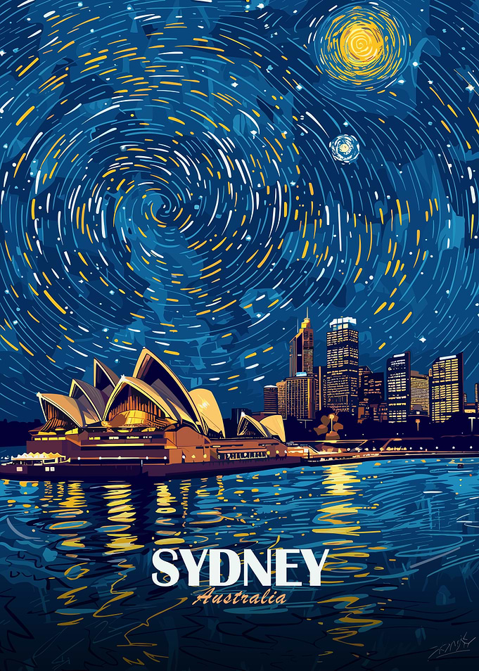 Sydney Opera House Starry Night